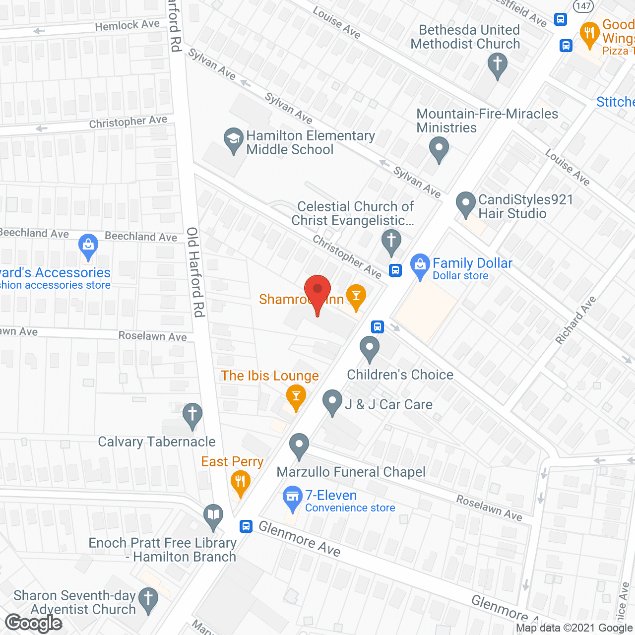 Hamilton Center in google map