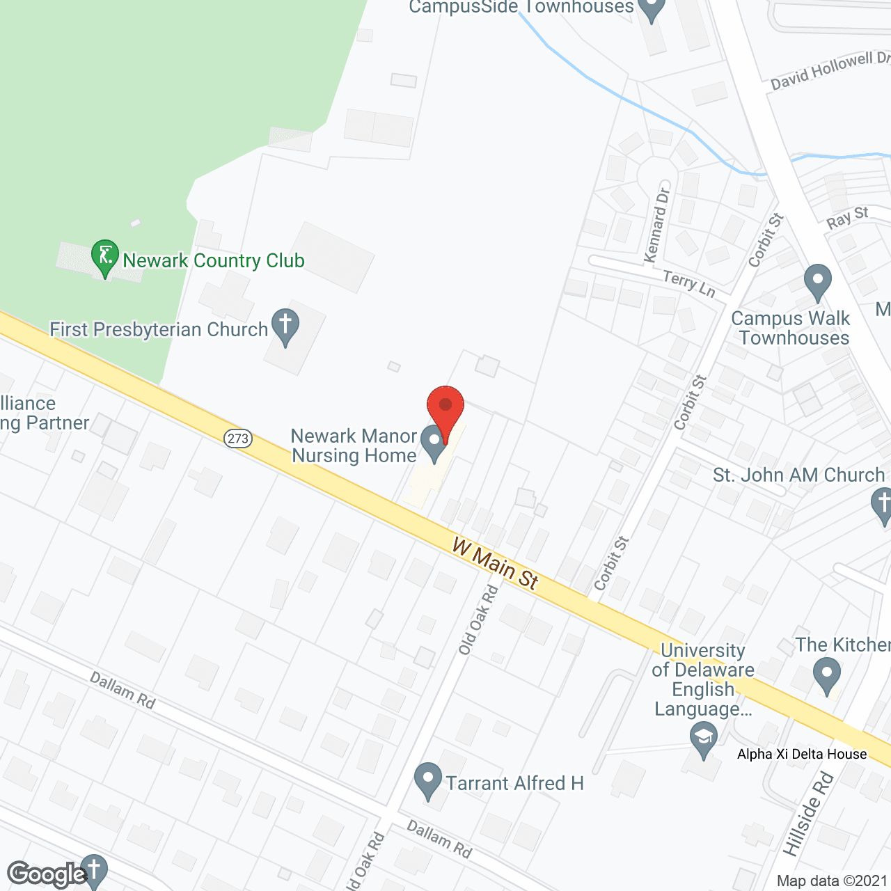 Newark Manor in google map
