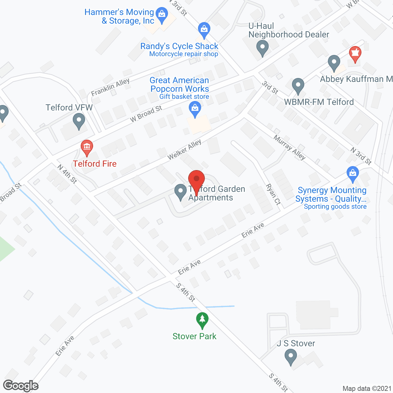 Telford Garden Apartments in google map