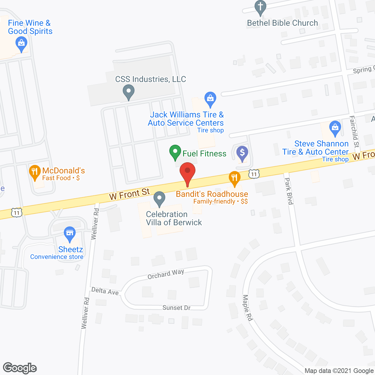 Celebration Villa of Berwick in google map