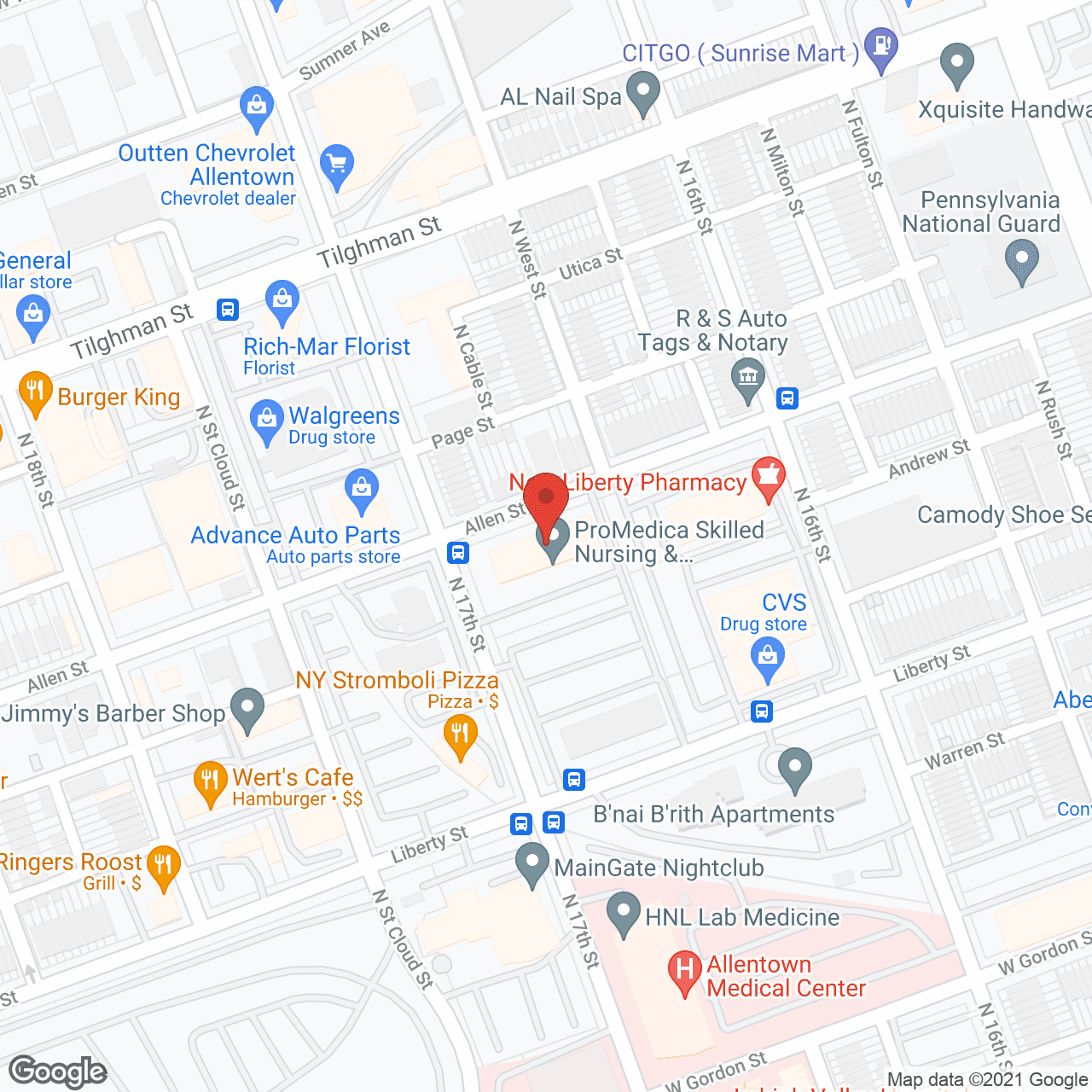 ProMedica West Allen in google map