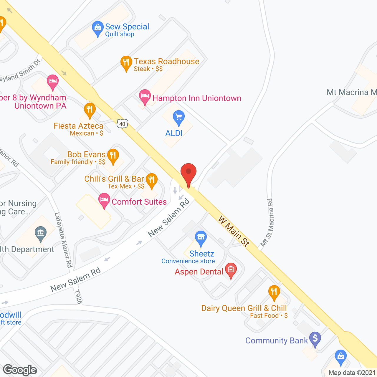 Poplar Lane Court in google map