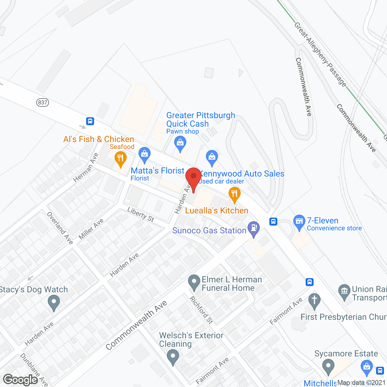 Sycamore Estate in google map