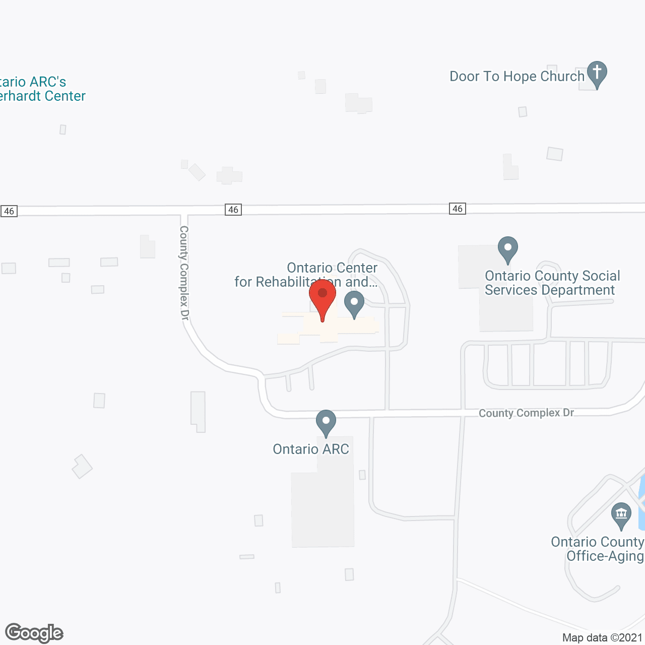 Ontario Center in google map