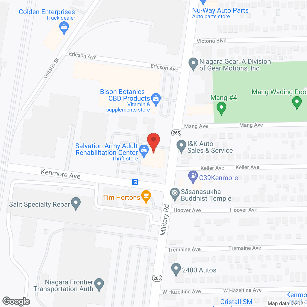 Salvation Army in google map