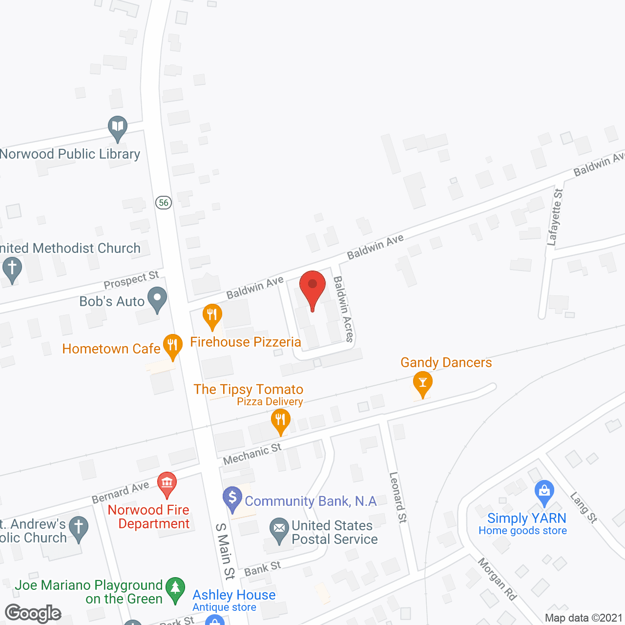Baldwin Acres Inc in google map