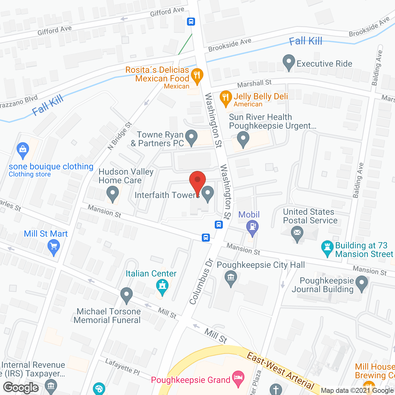 Interfaith Towers in google map