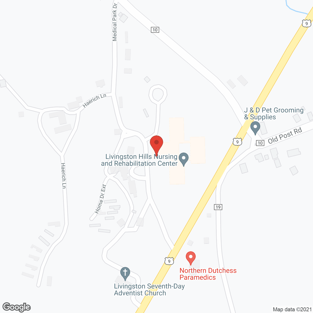 Livingston Hills Nursing and Rehabilitation C in google map