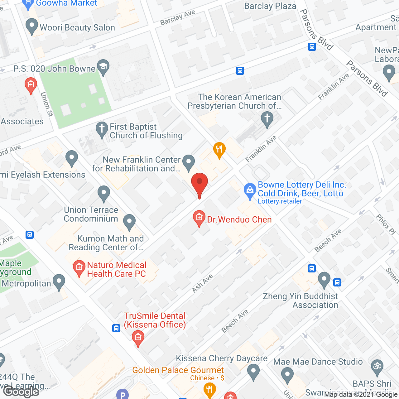 Franklin Nursing Home in google map