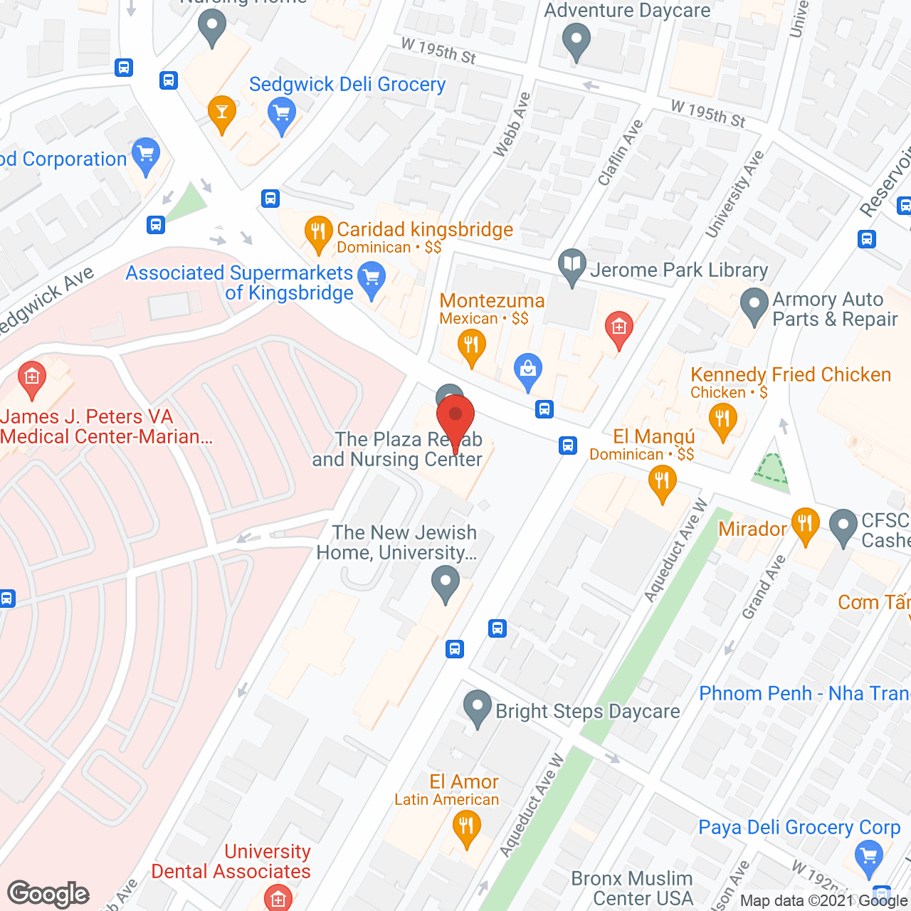 Jewish Home & Hospital in google map