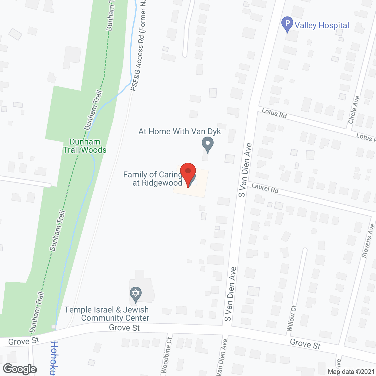 Family of Caring at Ridgewood in google map