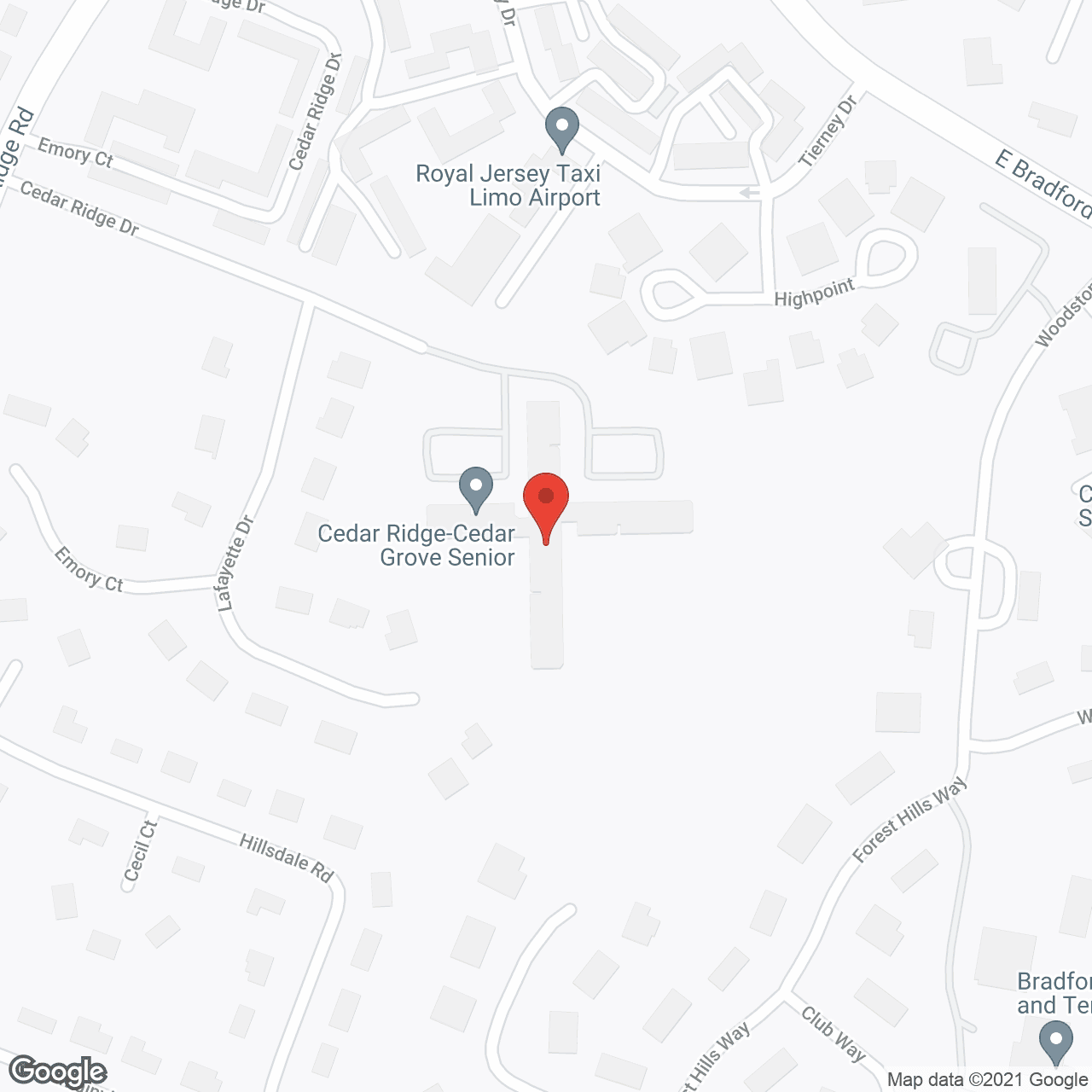 Cedar Ridge-Cedar Grove Senior in google map