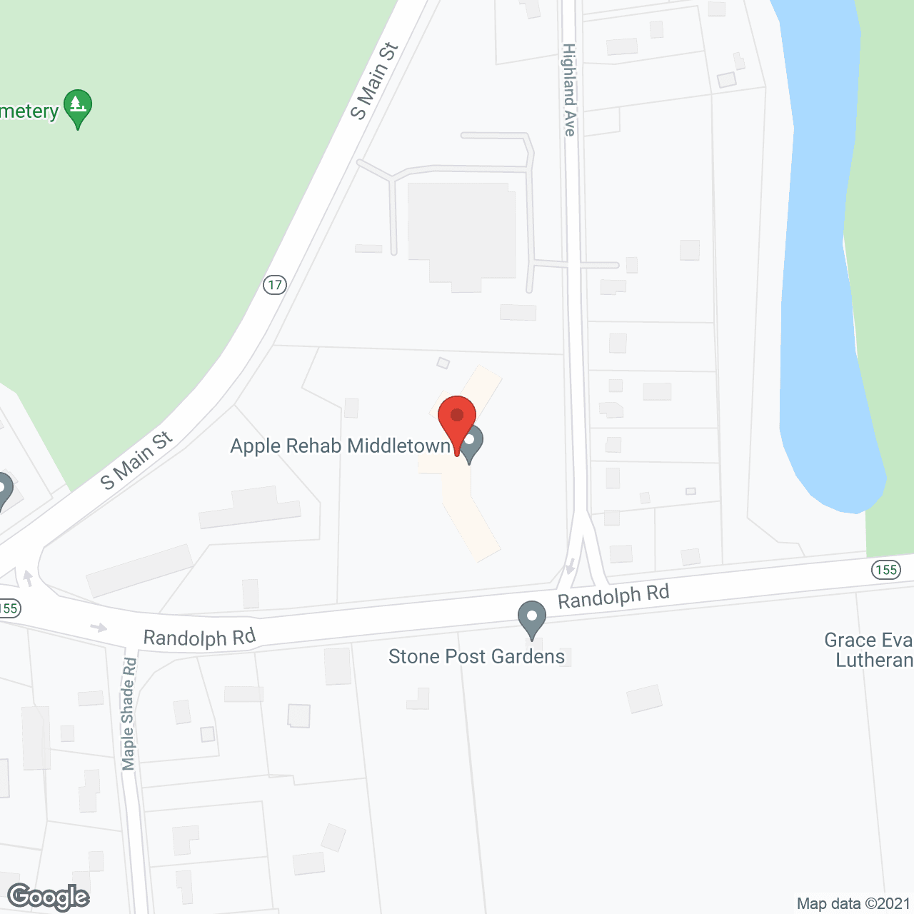 Apple Rehab of Middletown in google map