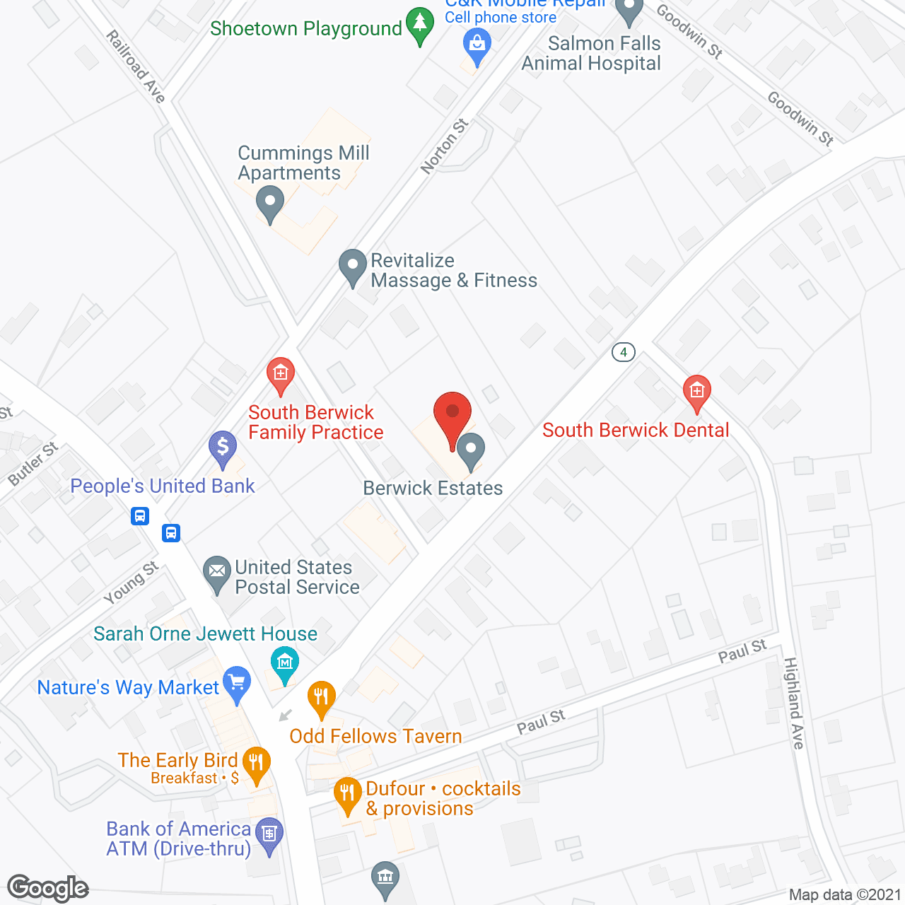 Berwick Estates in google map