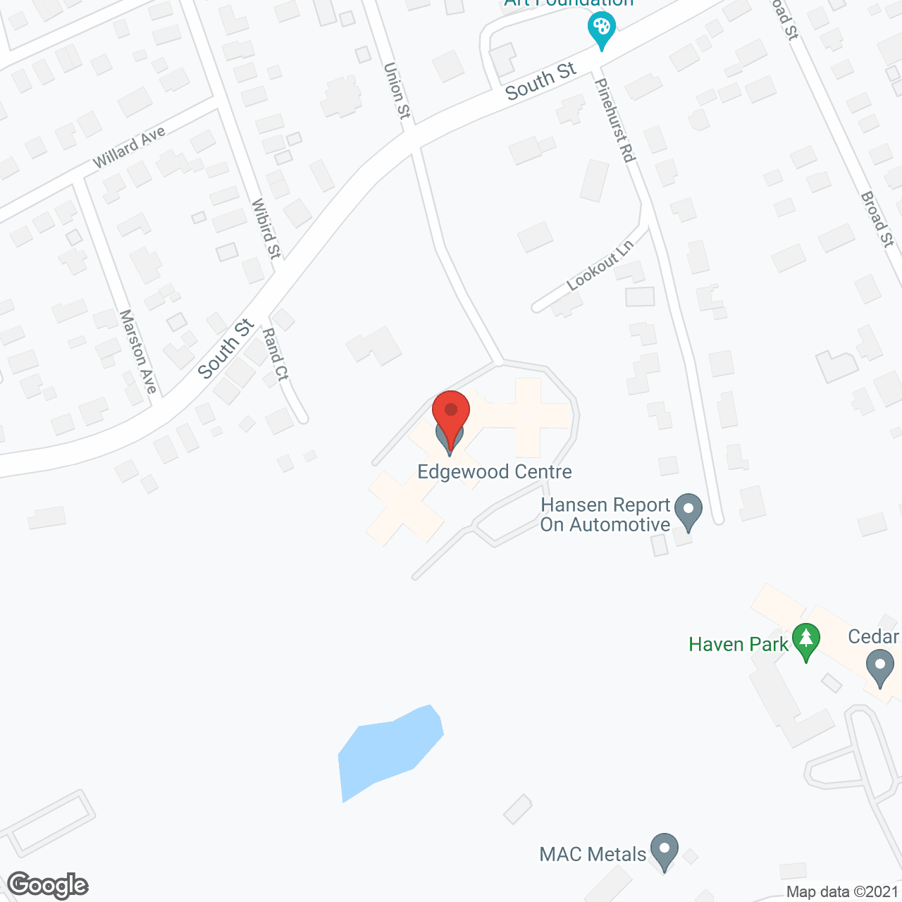 Edgewood Centre in google map