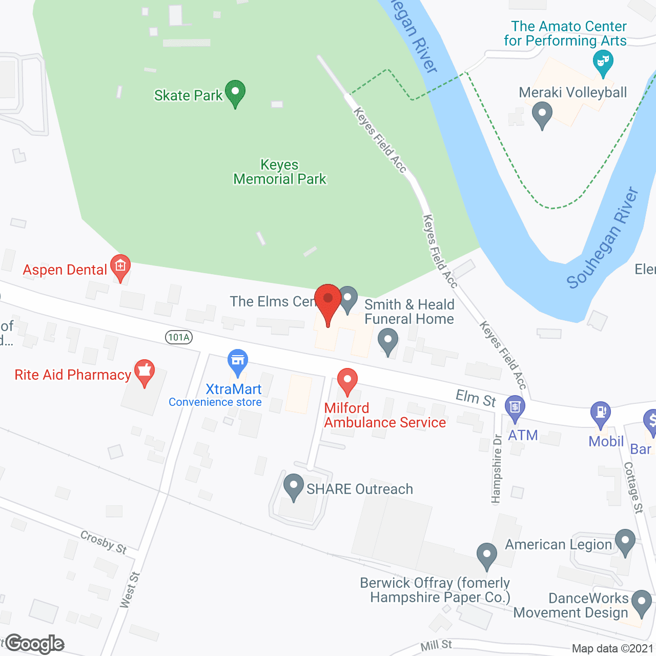 The Elms Care and Rehabilitation Center in google map