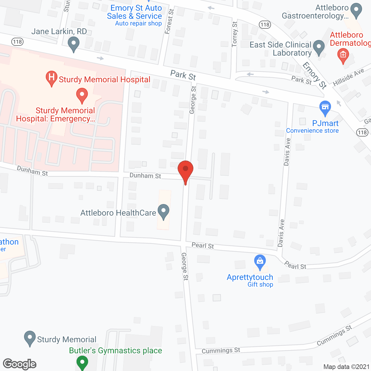Golden Living Center Attleboro in google map