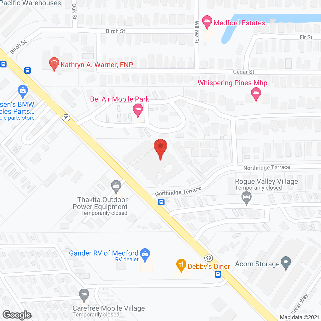 Northridge Center in google map