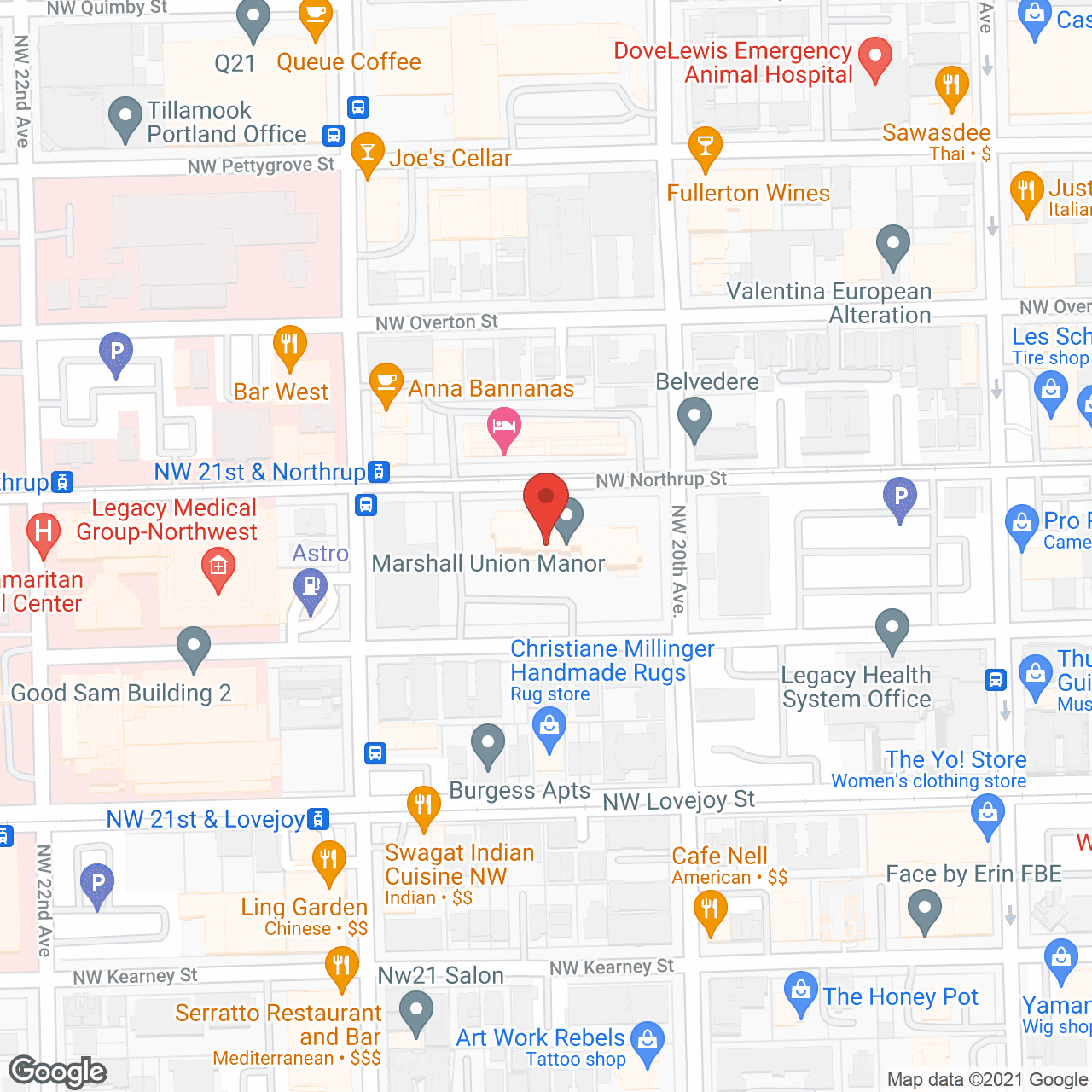 Marshall Union Manor in google map