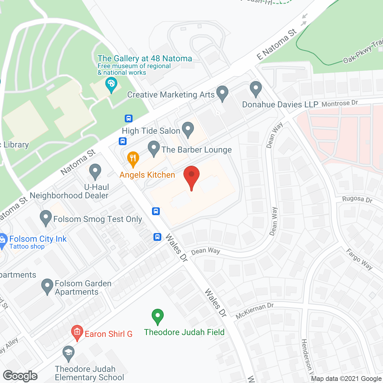 Park Folsom in google map
