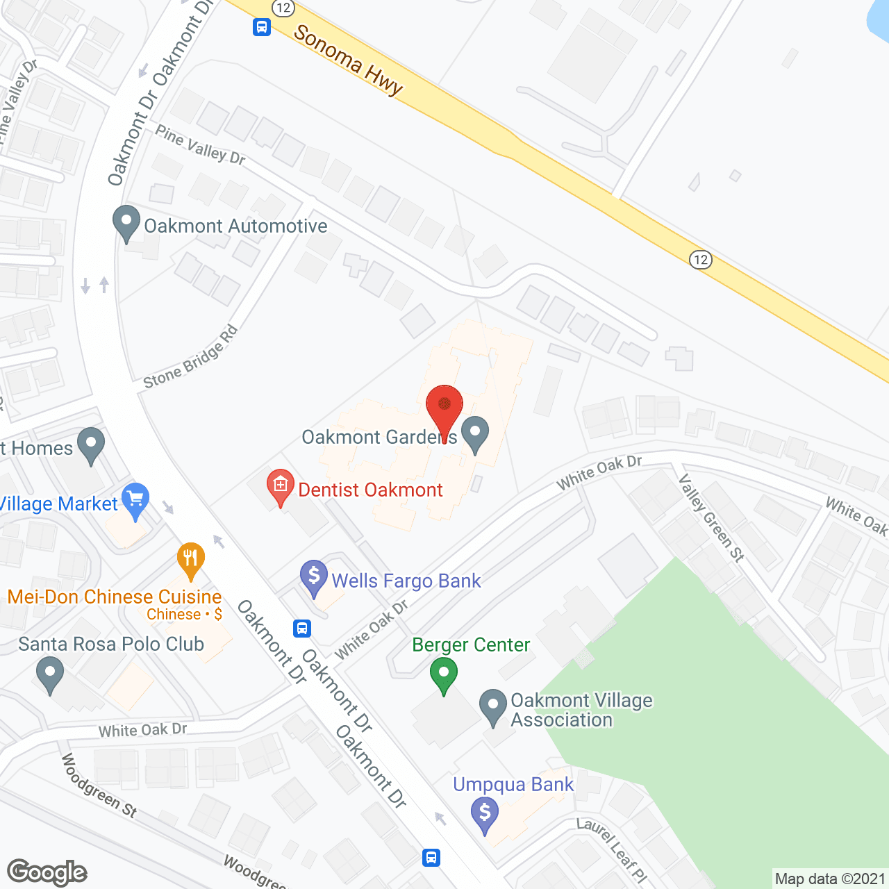 Oakmont Gardens in google map