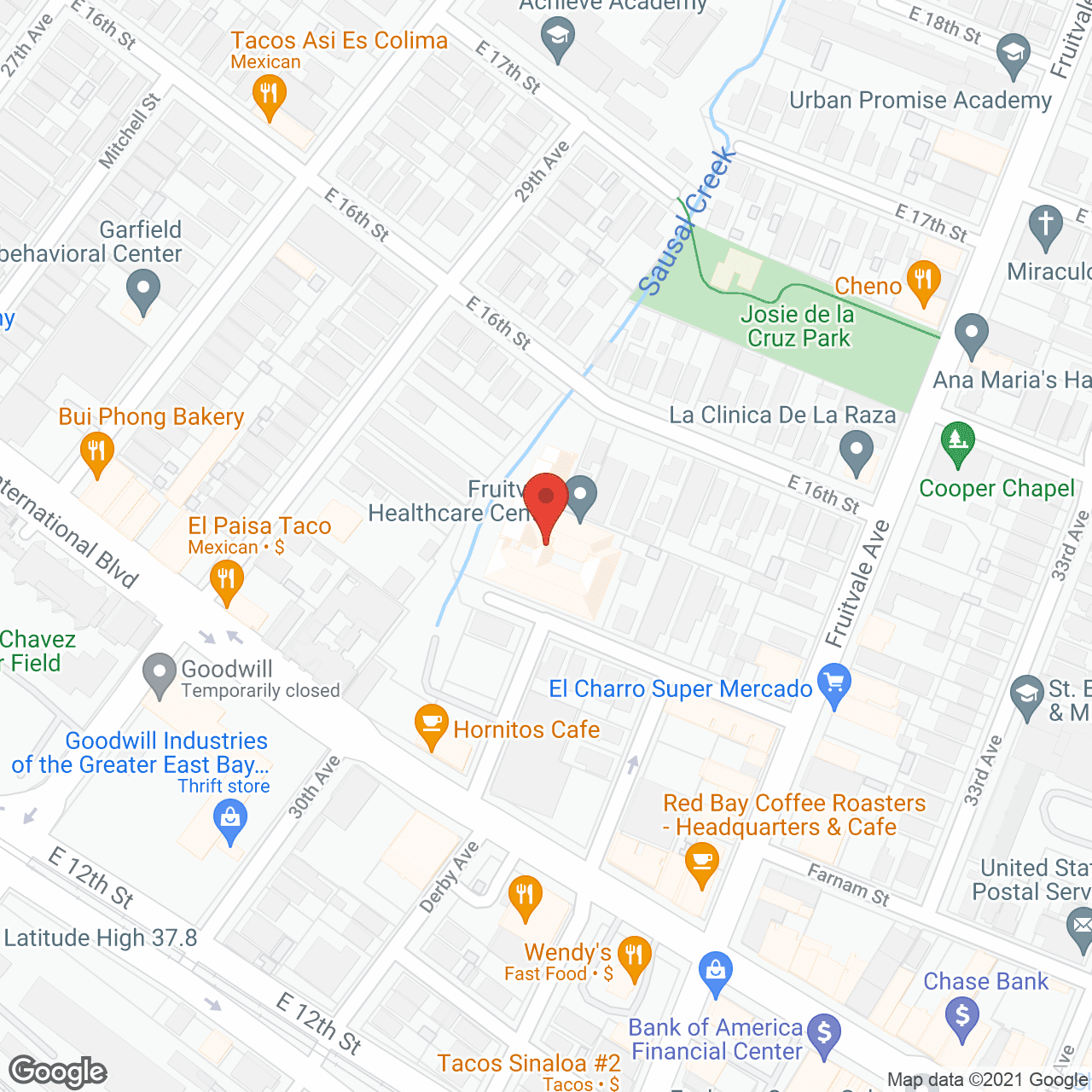 Fruitvale Healthcare Ctr in google map