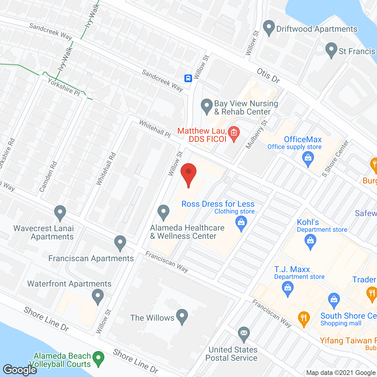 Alameda Care Center in google map
