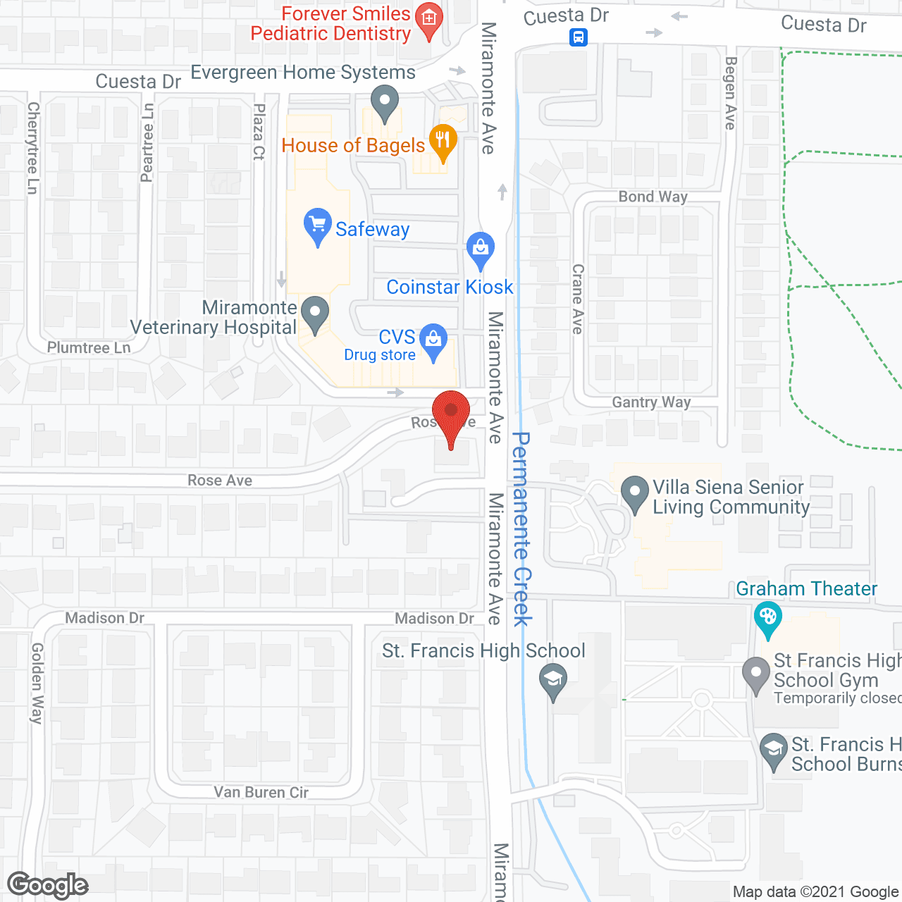 Pinehill Residential Care in google map