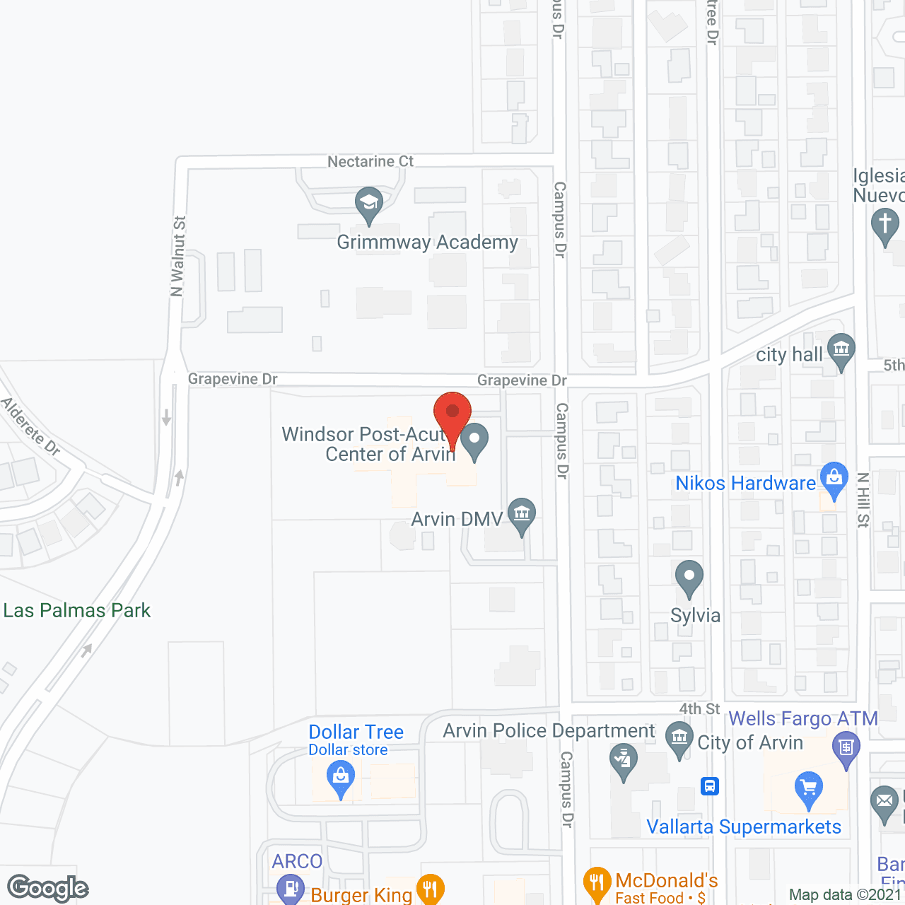 Evergreen-Arvin in google map