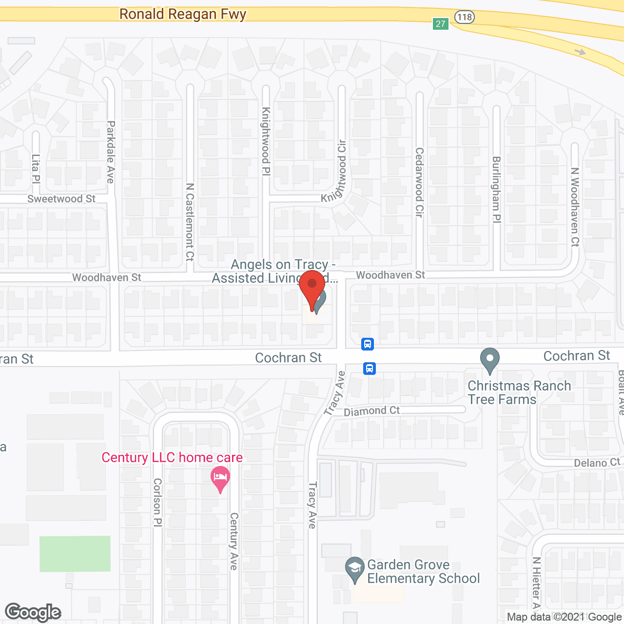 Angels on Tracy in google map