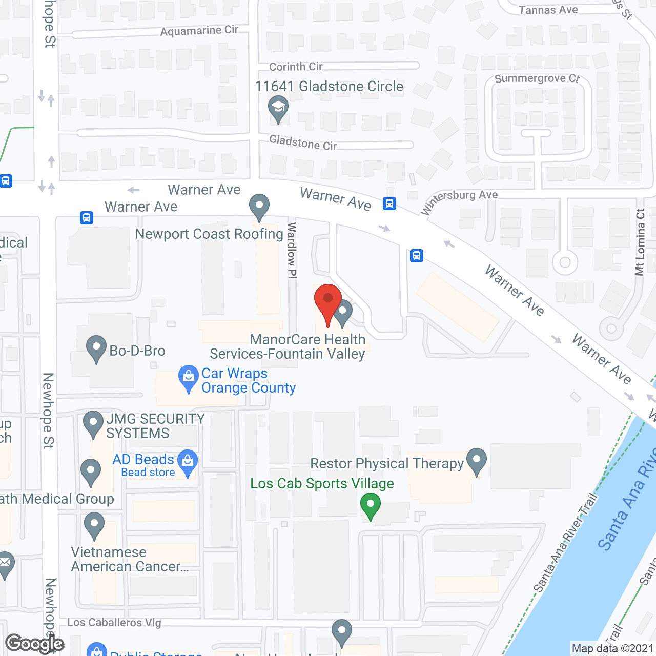 Manor Care Health Svc in google map