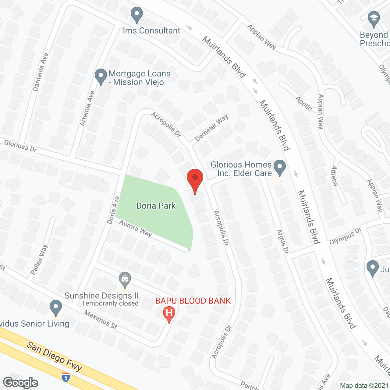 JP Senior Homes - Acropolis in google map