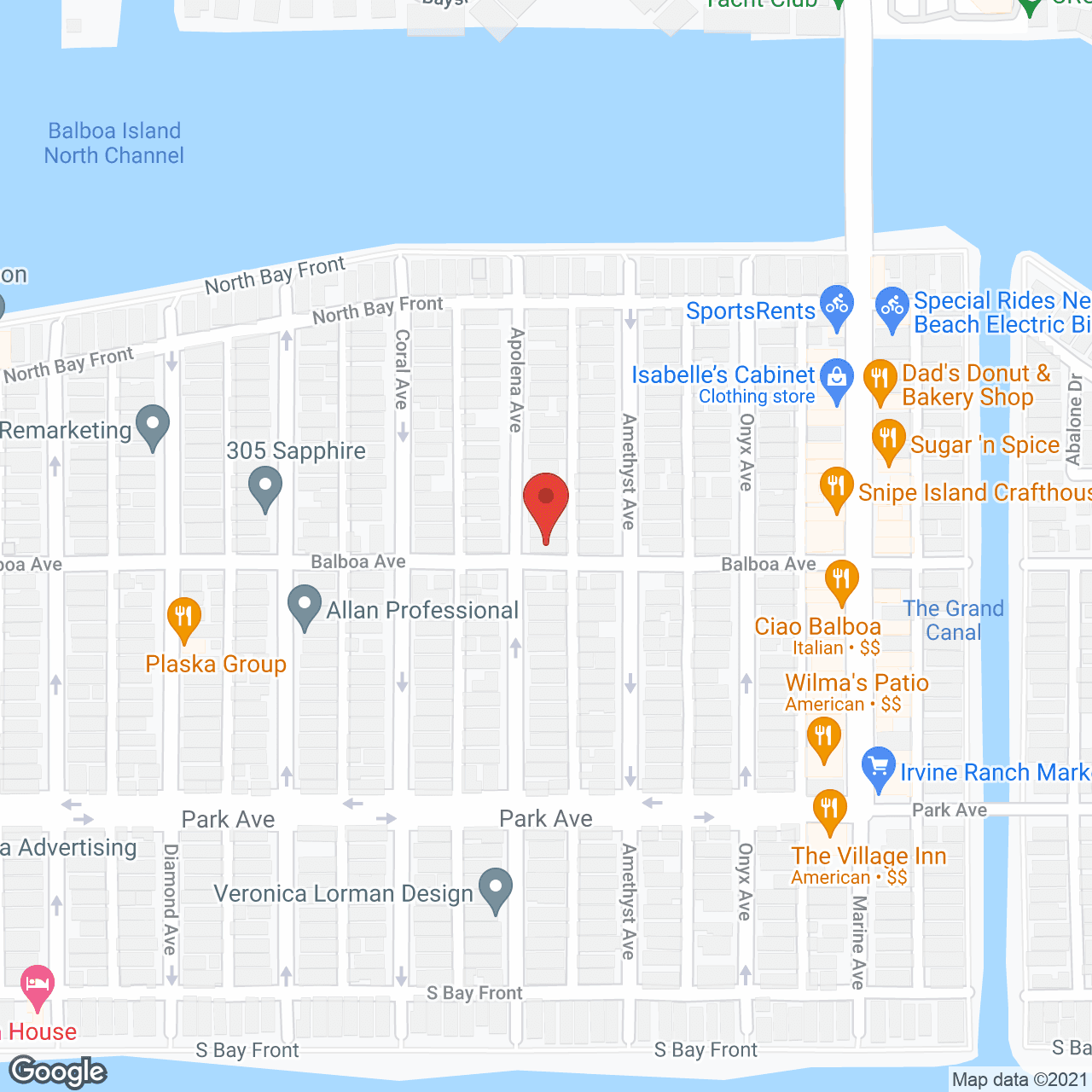 Balboa Island Board and Care in google map