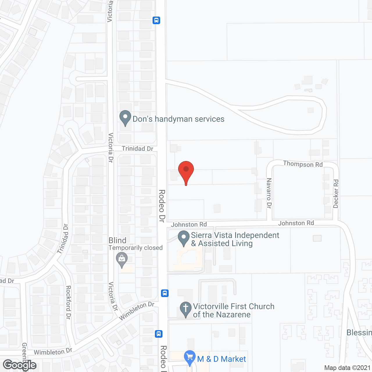 Sierra Vista Independent and Assisted Living in google map
