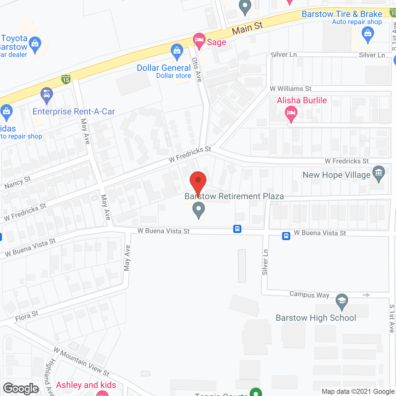 Barstow Retirement Plaza in google map