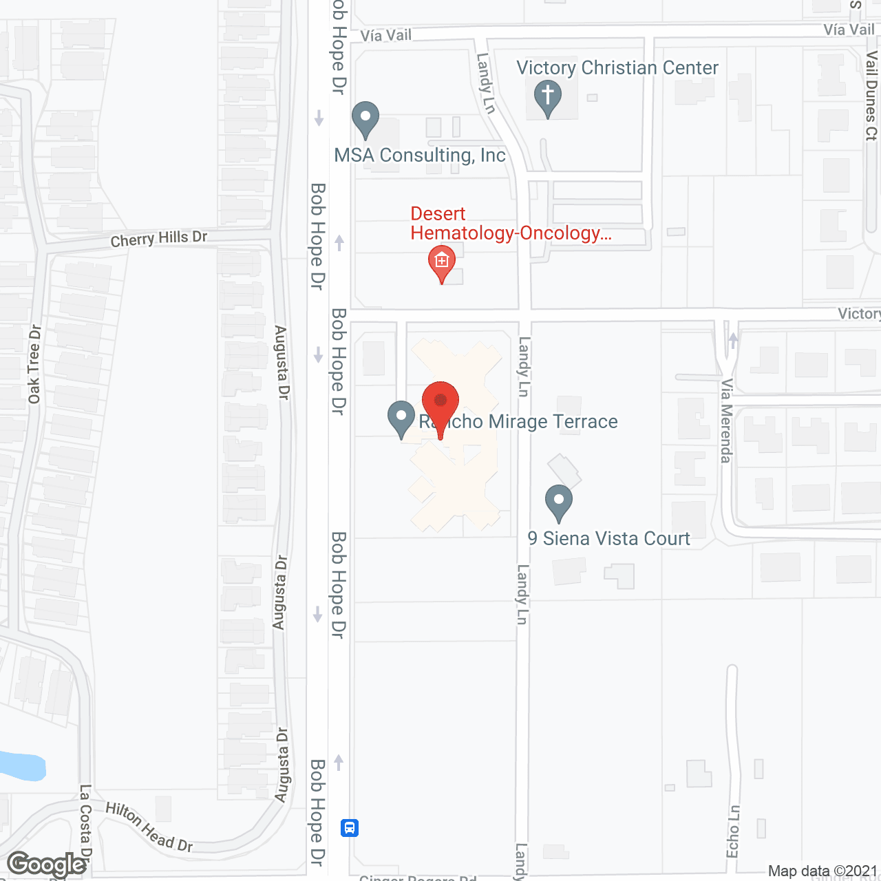 Atria Rancho Mirage in google map