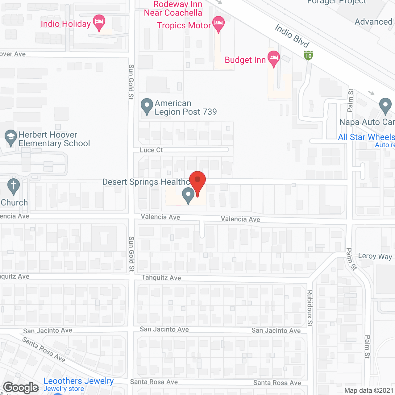 Valencia Palms Nursing Ctr in google map