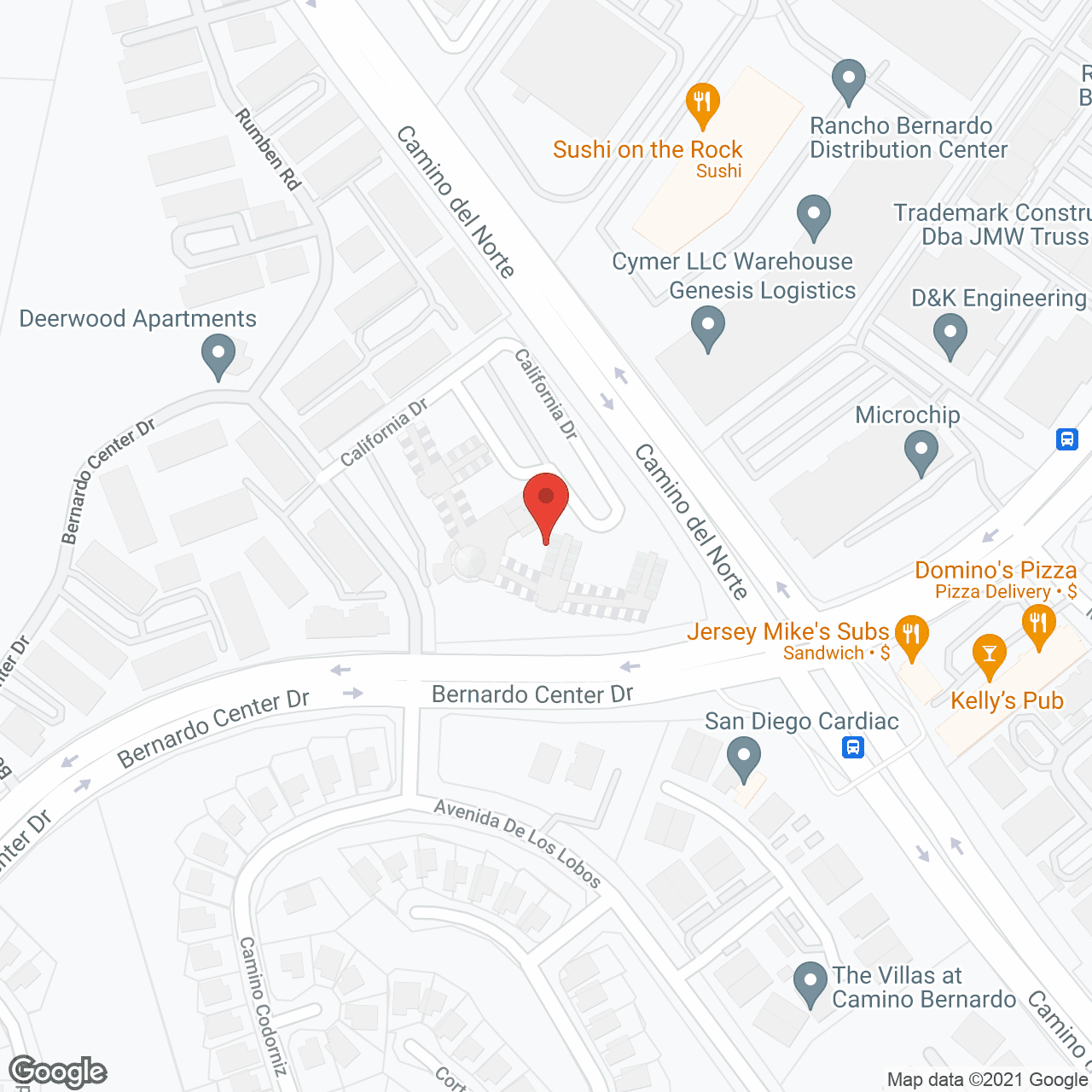 Villa Rancho Bernardo in google map