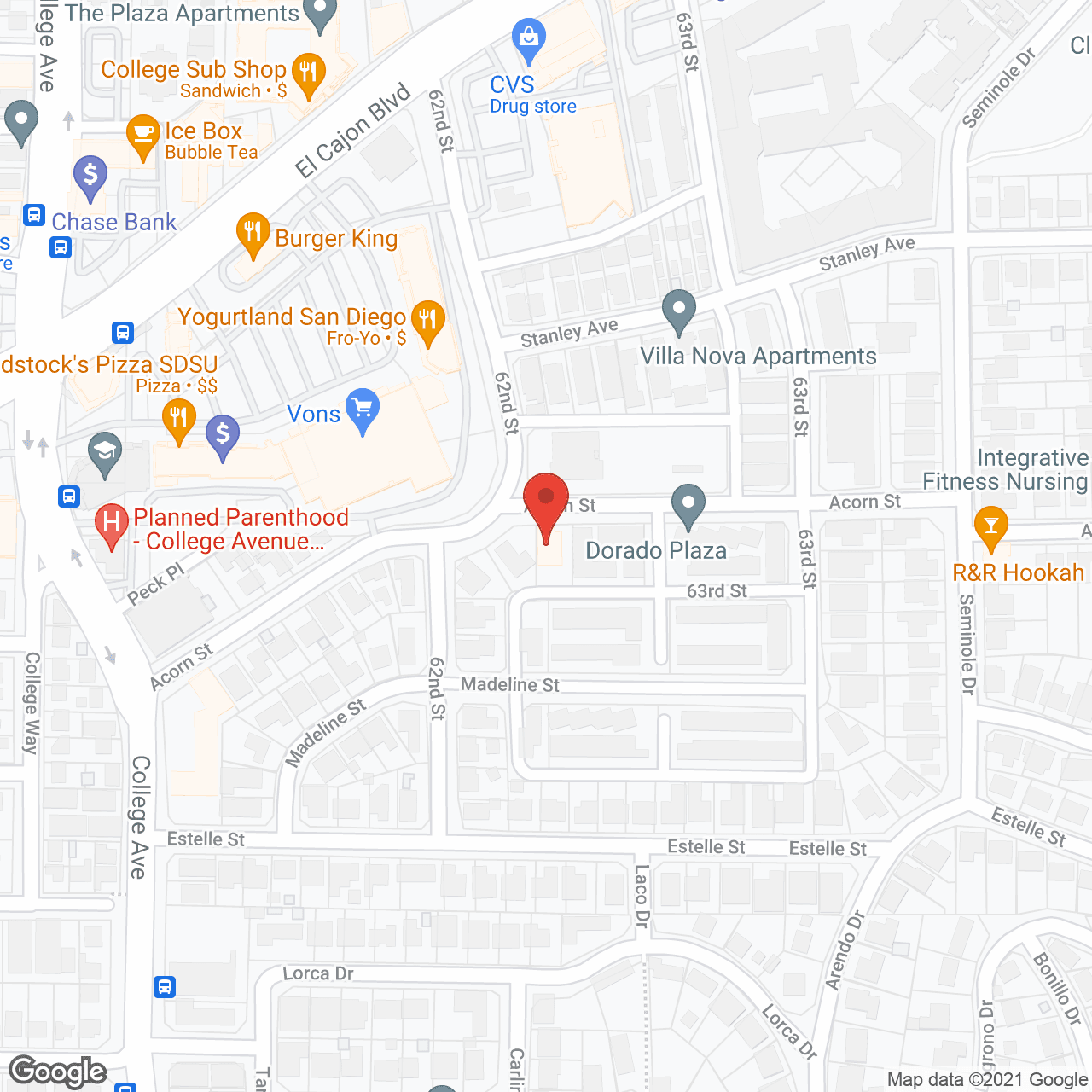 Aacorn Oaks in google map