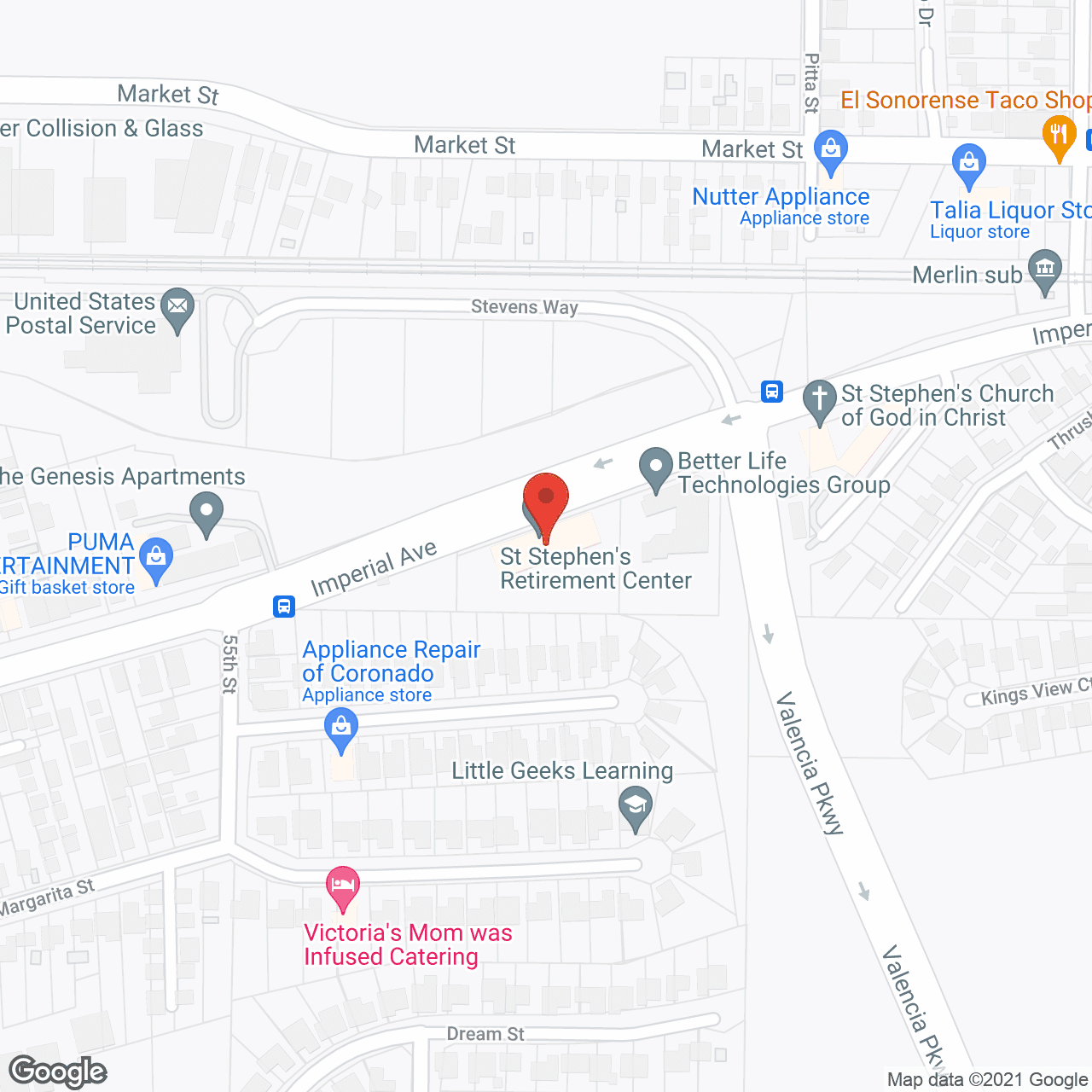 St Stephen's Retirement Ctr in google map