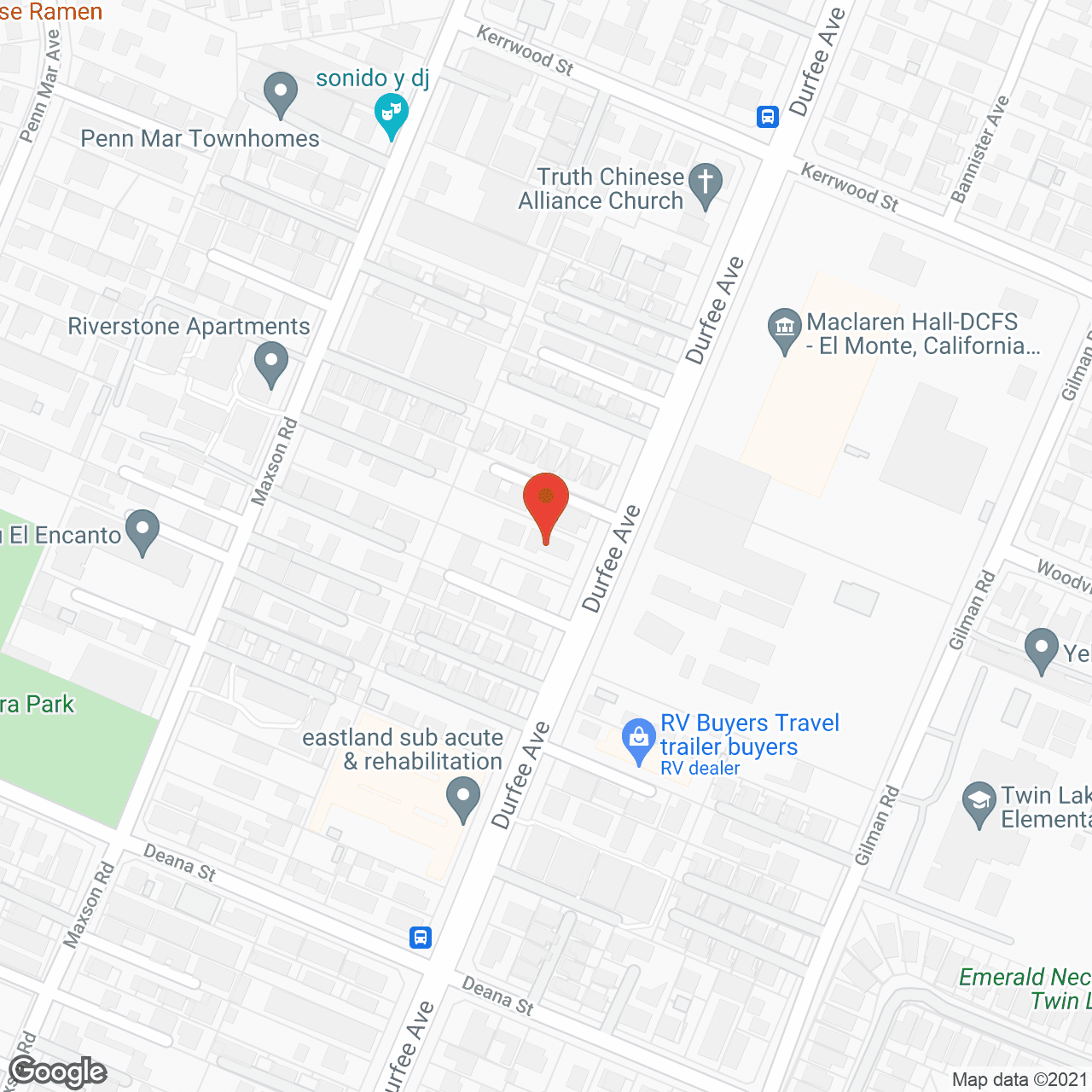 California Villa in google map