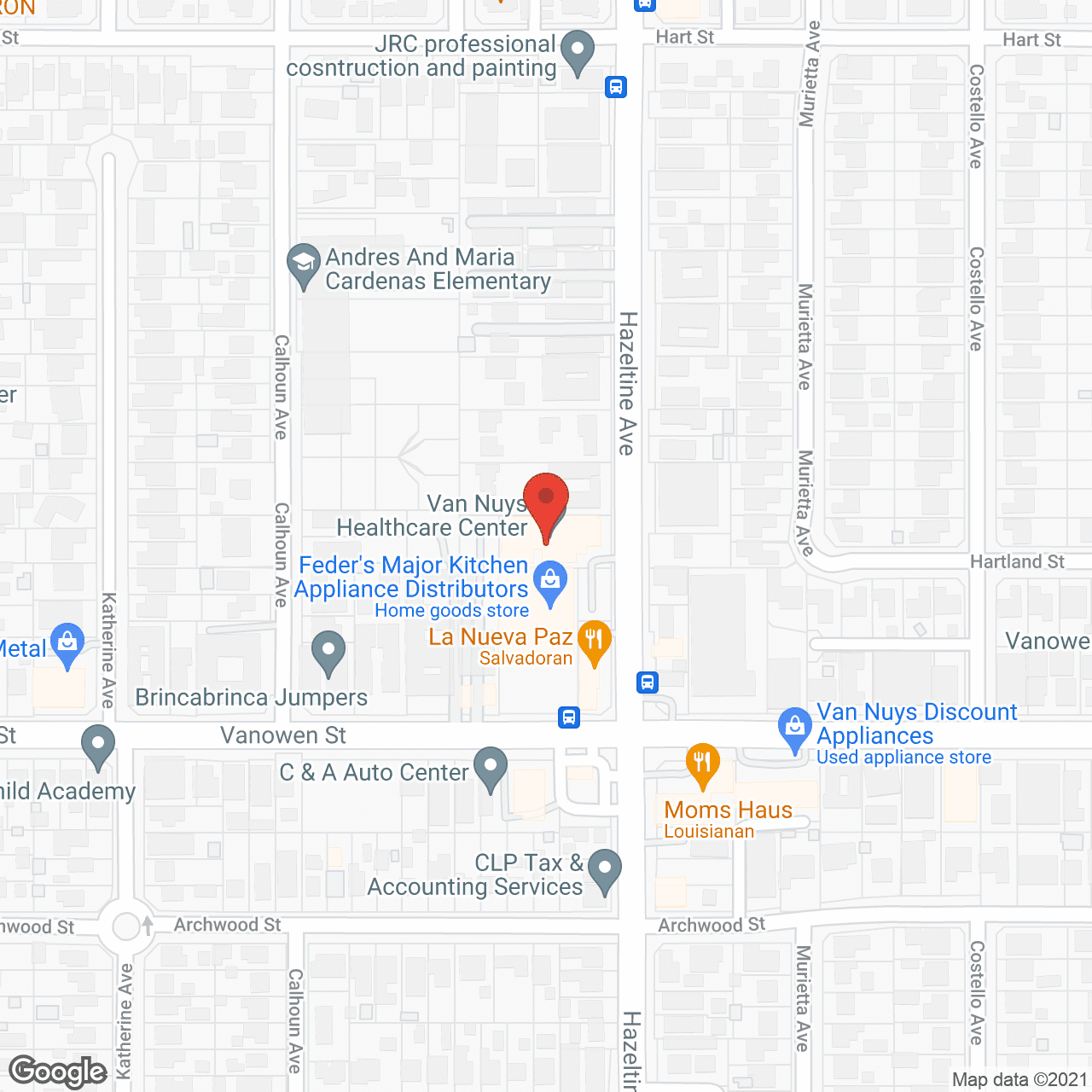Van Nuys Health Care Care in google map
