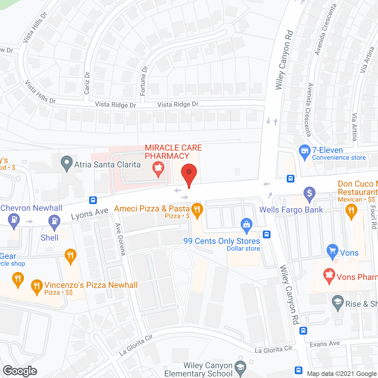 Santa Clarita Hills Senior Living in google map