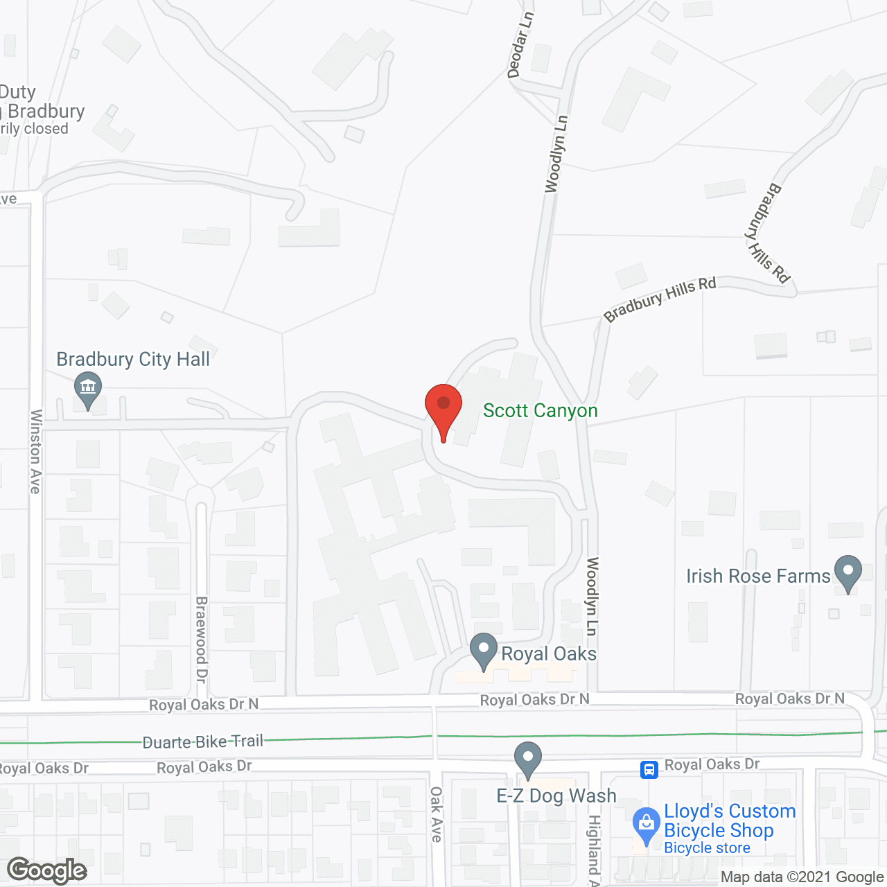 Royal Oaks, a CCRC in google map