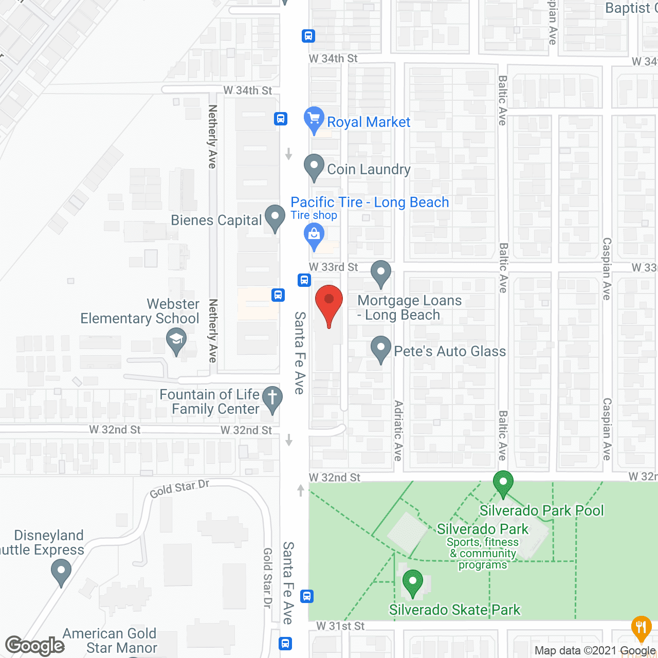 Santa Fe Convalescent Hospital in google map