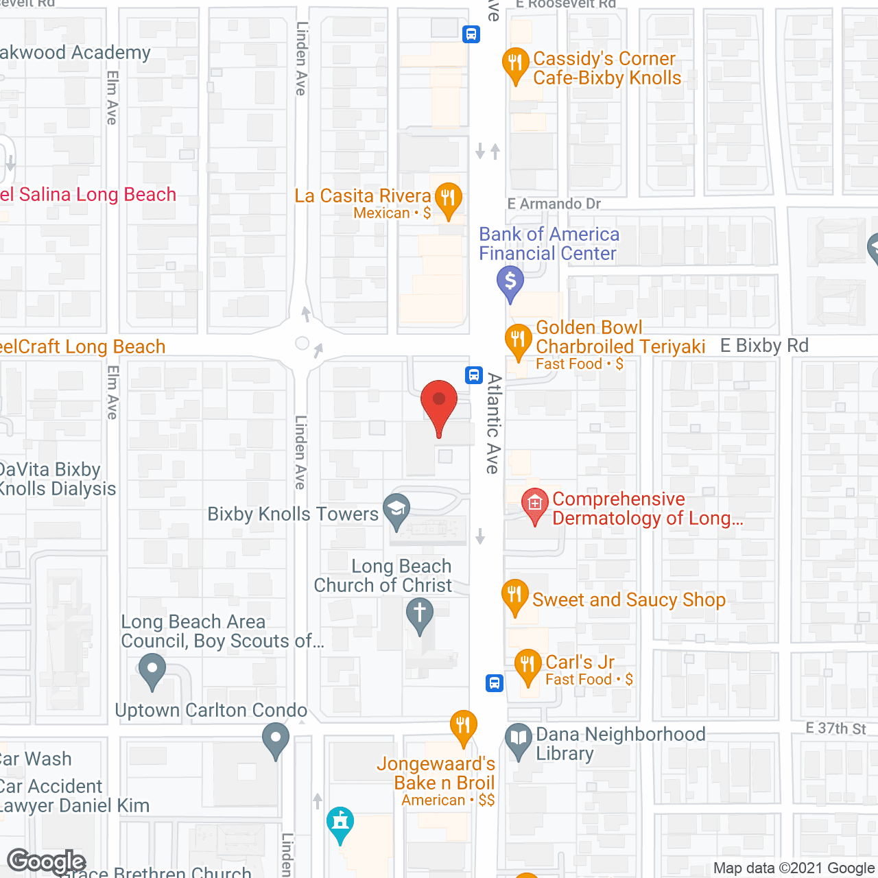 Bay Towers at Bixby Knolls in google map