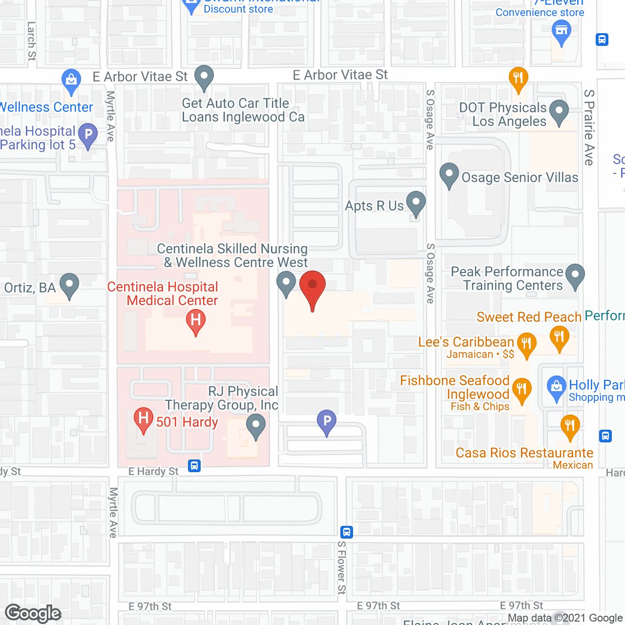 Centinela Assisted Living Centre in google map