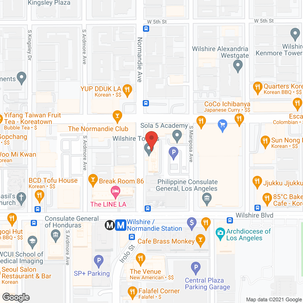 Wilshire Christian Manor in google map