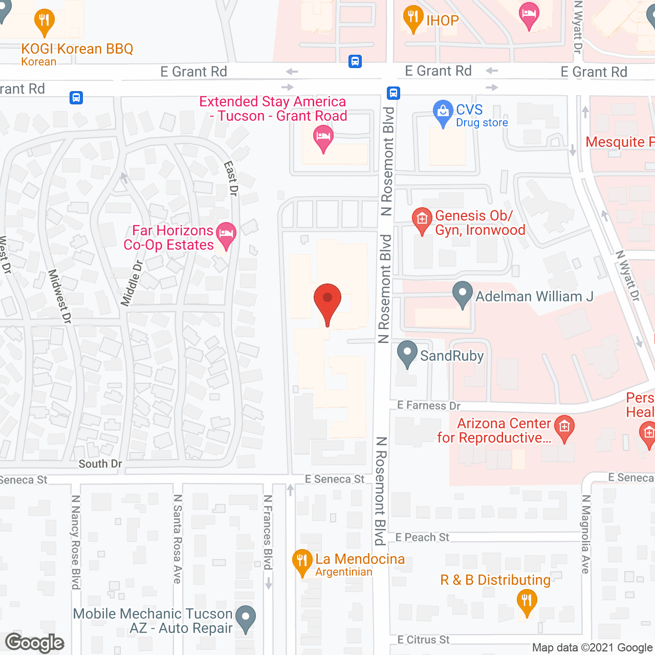 Handmaker Jewish Services for the Aging in google map