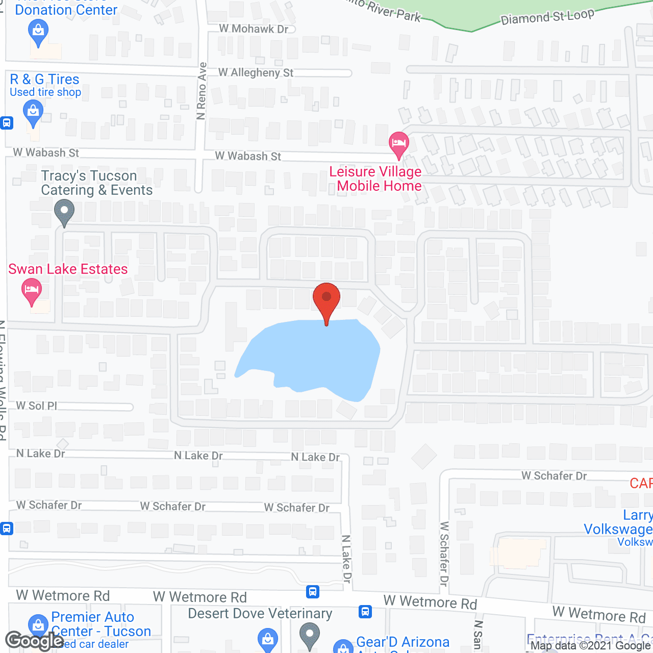 Swan Lake Estates in google map